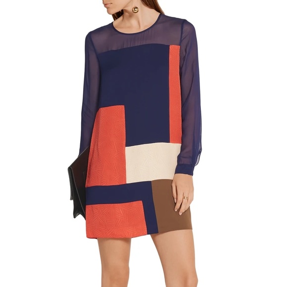 Diane Von Furstenberg Dresses & Skirts - DIANE VON FURSTENBERG Reagan chiffon-paneled Mini